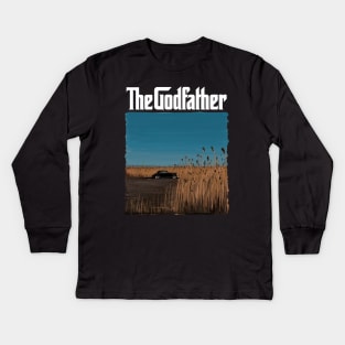 The Godfather Illustration with title / take the cannoli! Kids Long Sleeve T-Shirt